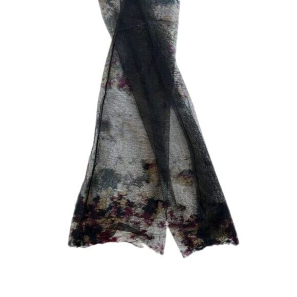 BLACK Mesh Long Opera Ruched Over The Elbow Gloves NEW - Picture 6 of 6